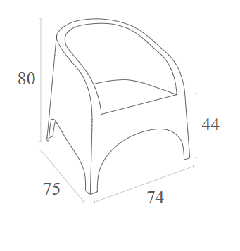 Aruba Arm Chair - Brown - Image 2