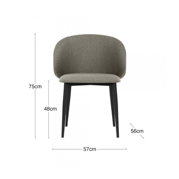 Gia Dining Chair - Fabric - Image 7