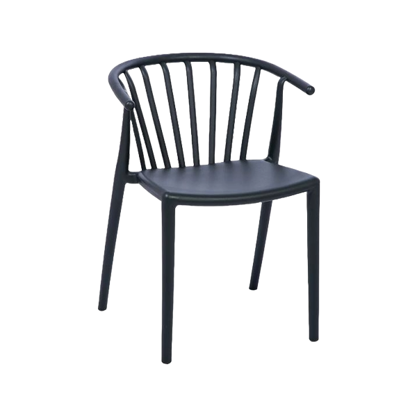 Minx Chair, polypropylene dining chair, indoor and outdoor capable