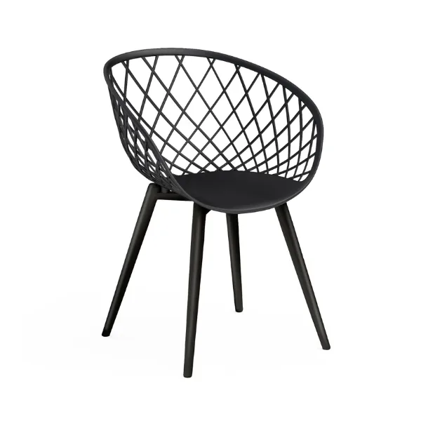 Kurv Arm Chair Black Featured