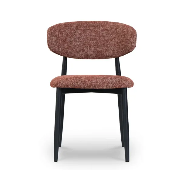 Lucien Dining Chair - Sunset Red Fabric (PRE-ORDER, ETA MID MARCH) - Image 2