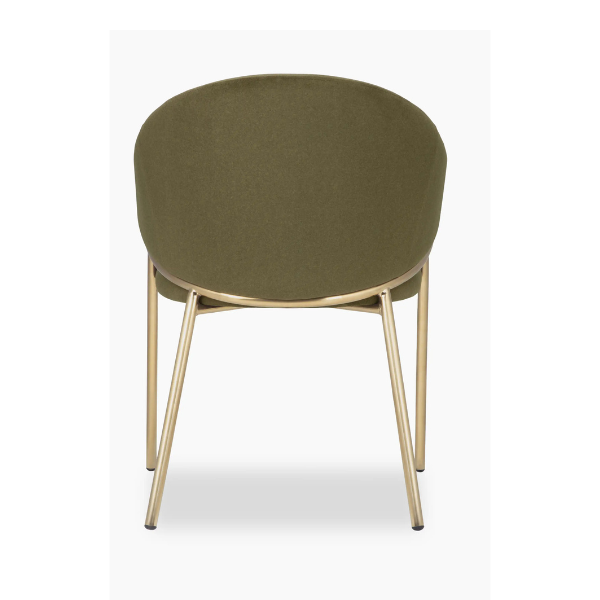 Napoli Carver Chair - Velvet Green Fabric - Image 6