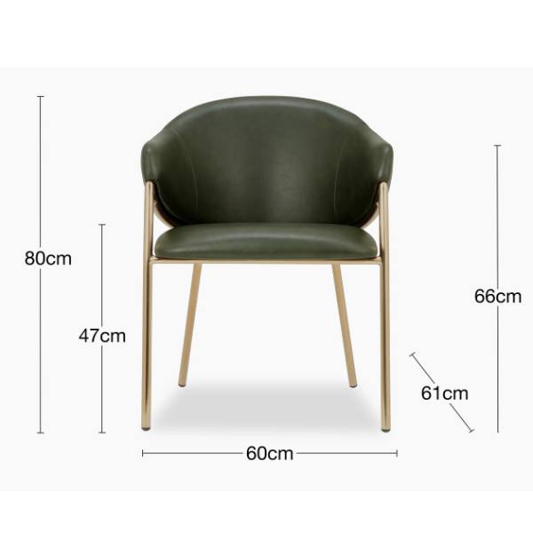 Napoli Carver Chair - Velvet Green Fabric - Image 8