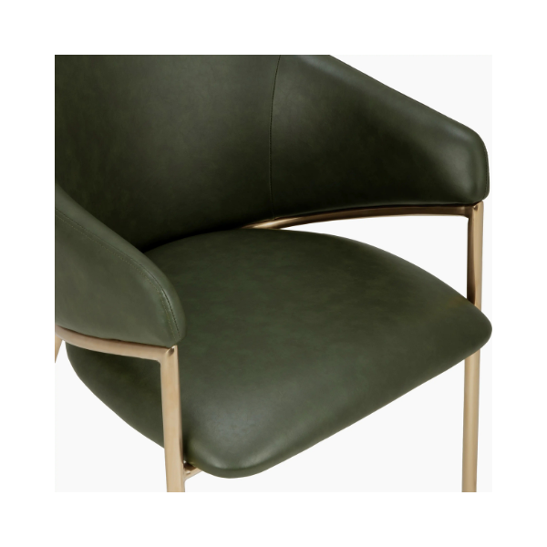 Napoli Carver Chair - Vintage Green PU - Image 2
