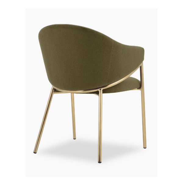 Napoli Carver Chair - Velvet Green Fabric - Image 7