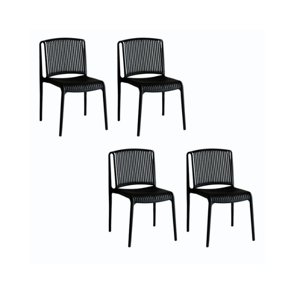 Billie Chair - Black - Box of 4