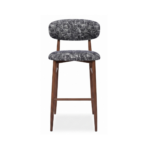 Lucien Kitchen Stool - Monochrome Fabric