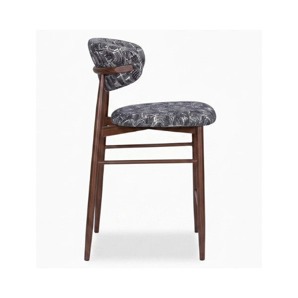 Lucien Kitchen Stool - Monochrome Fabric - Image 2