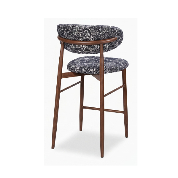 Lucien Kitchen Stool - Monochrome Fabric - Image 4
