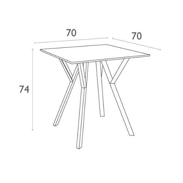 Max 70x70 HPL Table - Image 8