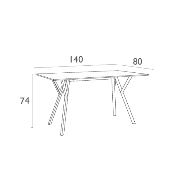 Max 80x140 HPL Table - Image 8